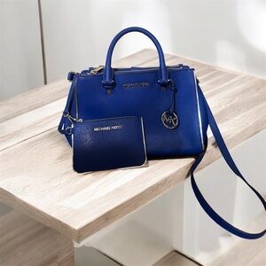 Michael Kors Royal Blue Satchel and Wallet